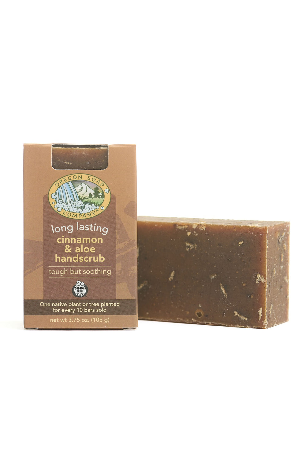 Cinnamon & Aloe Handscrub Bar:  All Natural. Certified Organic. Non-toxic Bar Soap